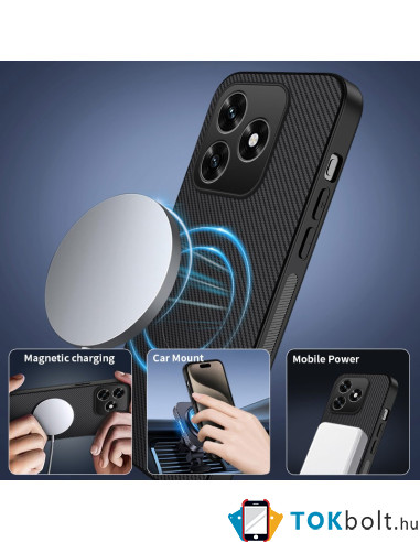 Honor X5c Plus karbon mintás tok - FEKETE