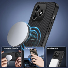 Honor X5c Plus karbon mintás tok - FEKETE