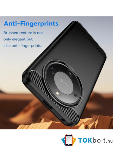 Honor Magic8 Lite karbon mintás tok - FEKETE
