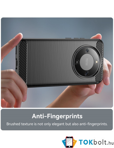 Honor Magic8 Lite karbon mintás tok - FEKETE