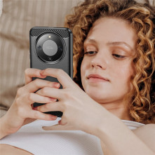 Honor Magic8 Lite karbon mintás tok - FEKETE