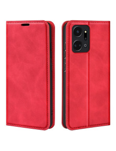 Oldalra nyíló tok Honor X7a telefonhoz - PIROS