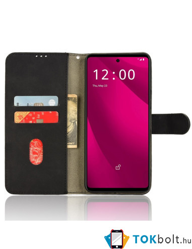 Oldalra nyíló tok T Phone 2 Pro 5G / T-Mobile REVVL 7 Pro telefonhoz - FEKETE
