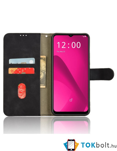 Oldalra nyíló tok T Phone 2 5G / T-Mobile REVVL 7 telefonhoz - FEKETE