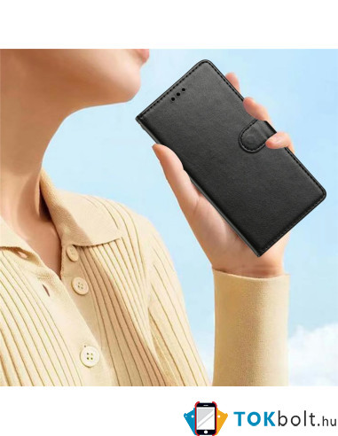 Oldalra nyíló tok Honor 400 Lite telefonhoz - FEKETE