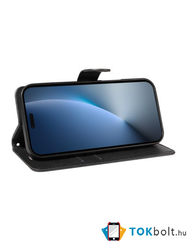 Oldalra nyíló tok Honor Magic8 Pro telefonhoz - FEKETE