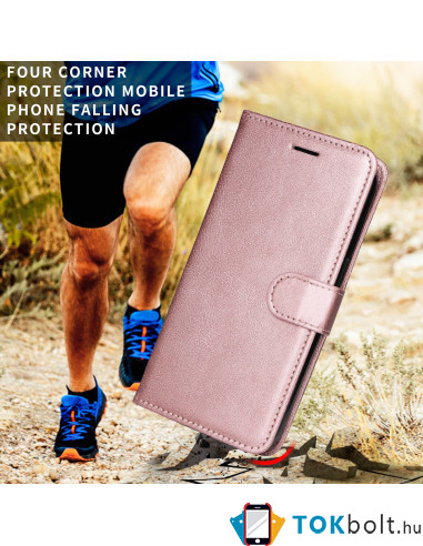 Oldalra nyíló tok Honor Magic8 Pro telefonhoz - RÓZSAARANY