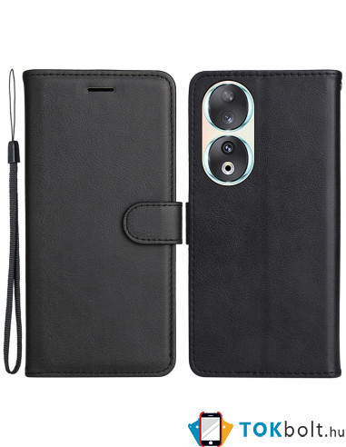 Oldalra nyíló tok Honor 90 telefonhoz - FEKETE