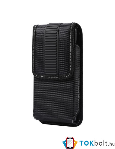Övtáska | telefontok övre – Oxford anyag, mágneszáras (univerzális) - 16.2 × 8.5 x 1.8 cm - FEKETE