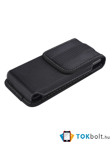 Övtáska | telefontok övre – Oxford anyag, mágneszáras (univerzális) - 16.2 × 8.5 x 1.8 cm - FEKETE