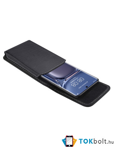Övtáska | telefontok övre – Oxford anyag, mágneszáras (univerzális) - 16.2 × 8.5 x 1.8 cm - FEKETE