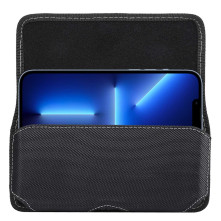 Övtáska | univerzális övtok – Oxford anyag, mágneszár, övcsipesz - 17×8.5×2 cm - FEKVŐ - FEKETE