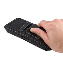 Övtáska | univerzális övtok – Oxford anyag, mágneszár, övcsipesz - 17×8.5×2 cm - FEKVŐ - FEKETE