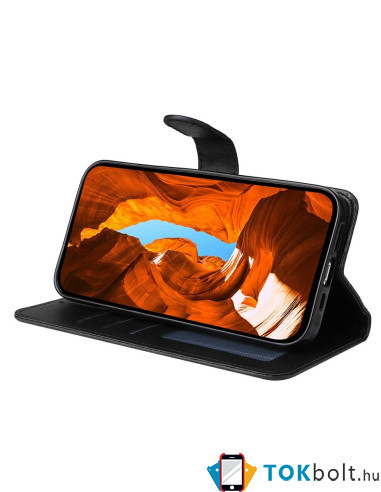 Oldalra nyíló tok Motorola Edge 50 Fusion telefonhoz - FEKETE