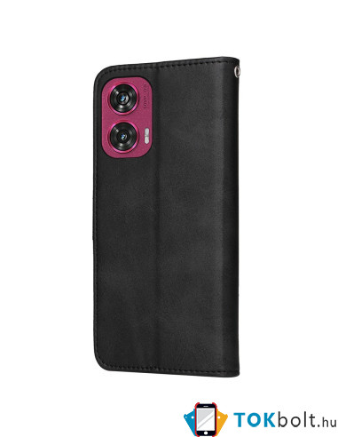 Oldalra nyíló tok Motorola Edge 50 Fusion telefonhoz - FEKETE