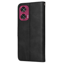 Oldalra nyíló tok Motorola Edge 50 Fusion telefonhoz - FEKETE