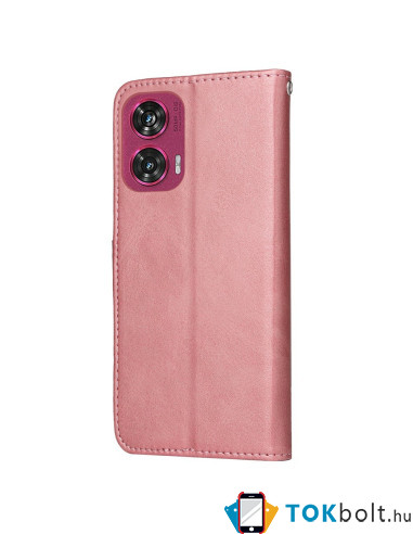 Oldalra nyíló tok Motorola Edge 50 Fusion telefonhoz - RÓZSAARANY