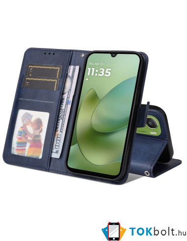 Oldalra nyíló tok Motorola Moto G06 telefonhoz - KÉK