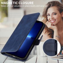 Oldalra nyíló tok Motorola Moto G06 telefonhoz - KÉK