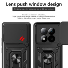 Kemény műanyag és rugalmas TPU hibrid tok Xiaomi Redmi Note 15 Pro telefonhoz - PIROS