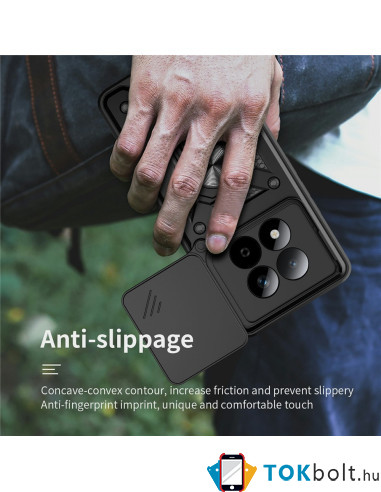 Kemény műanyag és rugalmas TPU hibrid tok Xiaomi Redmi Note 15 Pro telefonhoz - ARANY