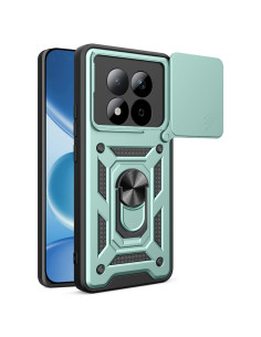 Kemény műanyag és rugalmas TPU hibrid tok Xiaomi Redmi Note 15 Pro telefonhoz - ZÖLD