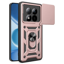Kemény műanyag és rugalmas TPU hibrid tok Xiaomi Redmi Note 15 Pro telefonhoz - RÓZSAARANY