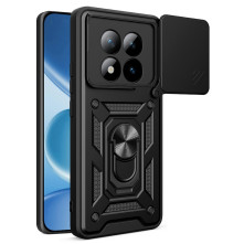 Kemény műanyag és rugalmas TPU hibrid tok Xiaomi Redmi Note 15 Pro+ telefonhoz - FEKETE