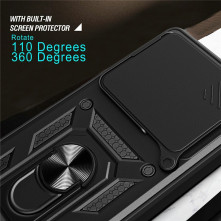 Kemény műanyag és rugalmas TPU hibrid tok Xiaomi Redmi Note 15 Pro+ telefonhoz - PIROS