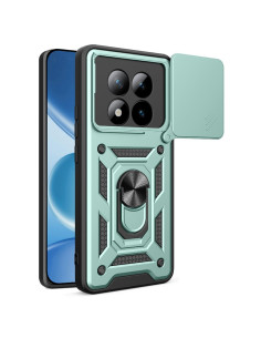 Kemény műanyag és rugalmas TPU hibrid tok Xiaomi Redmi Note 15 Pro+ telefonhoz - ZÖLD