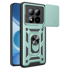 Kemény műanyag és rugalmas TPU hibrid tok Xiaomi Redmi Note 15 Pro+ telefonhoz - ZÖLD