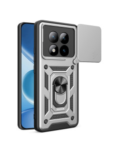 Kemény műanyag és rugalmas TPU hibrid tok Xiaomi Redmi Note 15 Pro+ telefonhoz - EZÜST