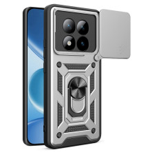 Kemény műanyag és rugalmas TPU hibrid tok Xiaomi Redmi Note 15 Pro+ telefonhoz - EZÜST