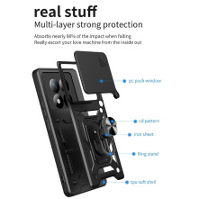 Kemény műanyag és rugalmas TPU hibrid tok Xiaomi Redmi Note 15 Pro+ telefonhoz - EZÜST