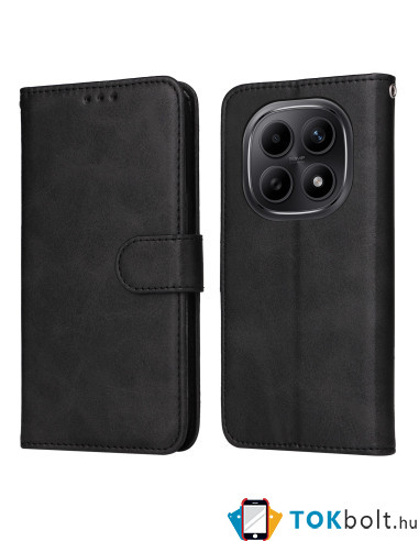 Oldalra nyíló tok Xiaomi Redmi Note 15 telefonhoz - FEKETE