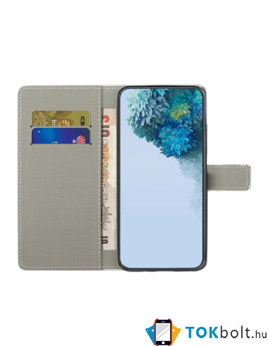 Oldalra nyíló mintás telefontok Samsung Galaxy A57 telefonhoz - ÉLÉNK PILLANGÓ