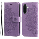 Dombornyomott mandala mintás notesztok Samsung Galaxy A37 telefonhoz - LILA