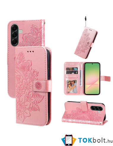 Dombornyomott mandala mintás notesztok Samsung Galaxy A57 telefonhoz - RÓZSAARANY