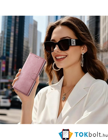 Oldalra nyíló tok Apple iPhone 16 telefonhoz - RÓZSAARANY