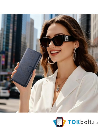 Oldalra nyíló tok Apple iPhone 16 Plus telefonhoz - KÉK