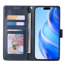 Oldalra nyíló tok Apple iPhone 16 Plus telefonhoz - KÉK
