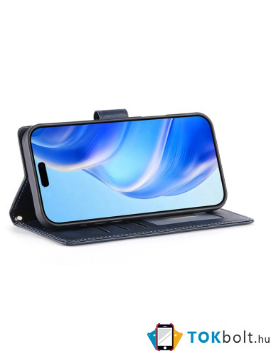Oldalra nyíló tok Apple iPhone 16 Plus telefonhoz - KÉK