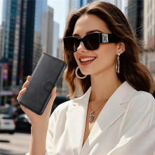 Oldalra nyíló tok Apple iPhone 16 Pro Max telefonhoz - FEKETE
