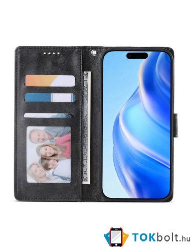 Oldalra nyíló tok Apple iPhone 16 Pro Max telefonhoz - FEKETE