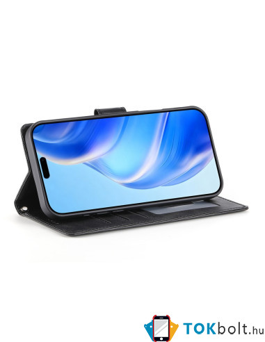 Oldalra nyíló tok Apple iPhone 16 Pro Max telefonhoz - FEKETE
