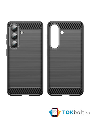 Samsung Galaxy S26 karbon mintás tok - FEKETE