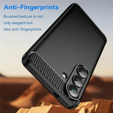 Samsung Galaxy S26 karbon mintás tok - FEKETE