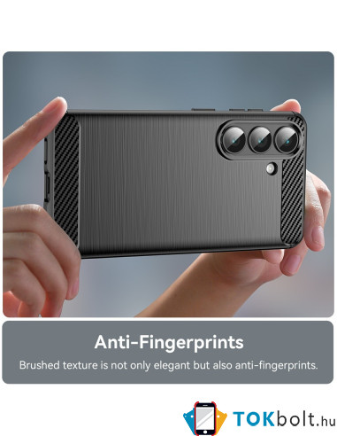 Samsung Galaxy S26 karbon mintás tok - FEKETE