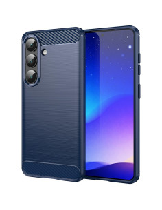 Samsung Galaxy S26 karbon mintás tok - KÉK