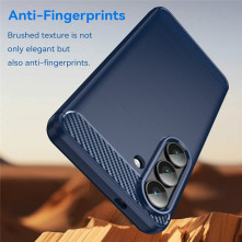 Samsung Galaxy S26 karbon mintás tok - KÉK
